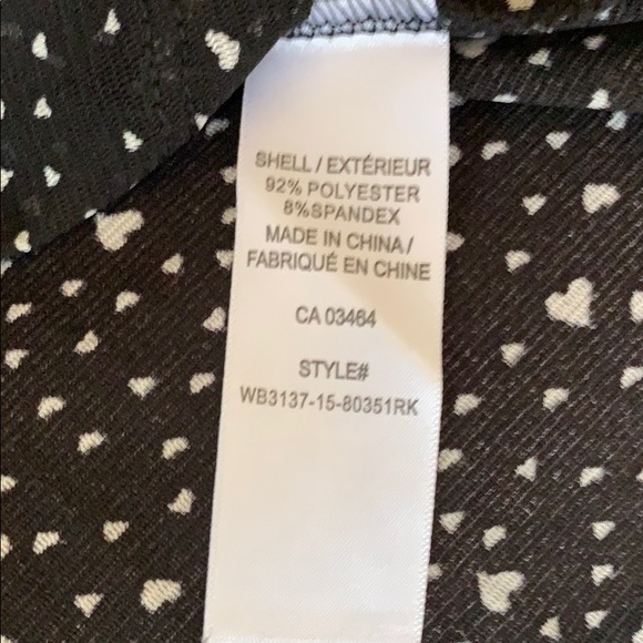 Sheer Black Heart Print Blouse - Picture 9 of 10